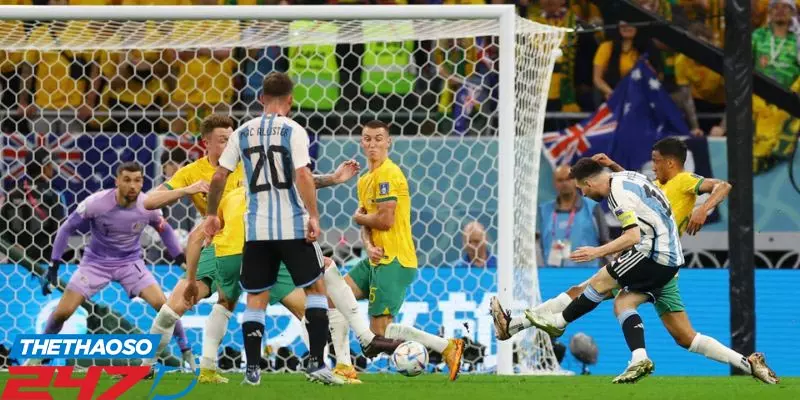 Đại diện Nam Mỹ chiến thắng trong trận đấu giữa Argentina vs Úc
